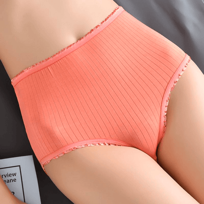Lara - Licht Corrigerende High Waist Onderbroek in Geribde Stof voor Dames