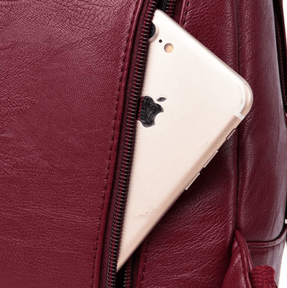 Dames Casual Schoudertas – Leer, Elegante Rugzak voor Dagelijks Gebruik