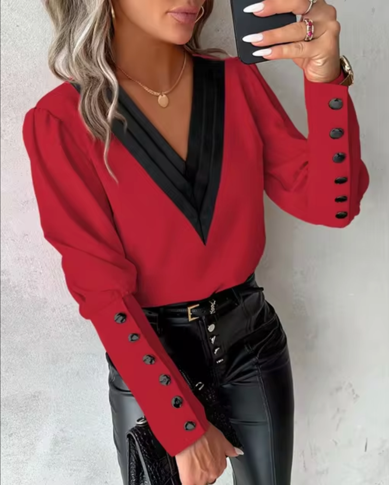 Lilou – Elegante blouse met V-hals | Stijlvol & comfortabel voor elk seizoen