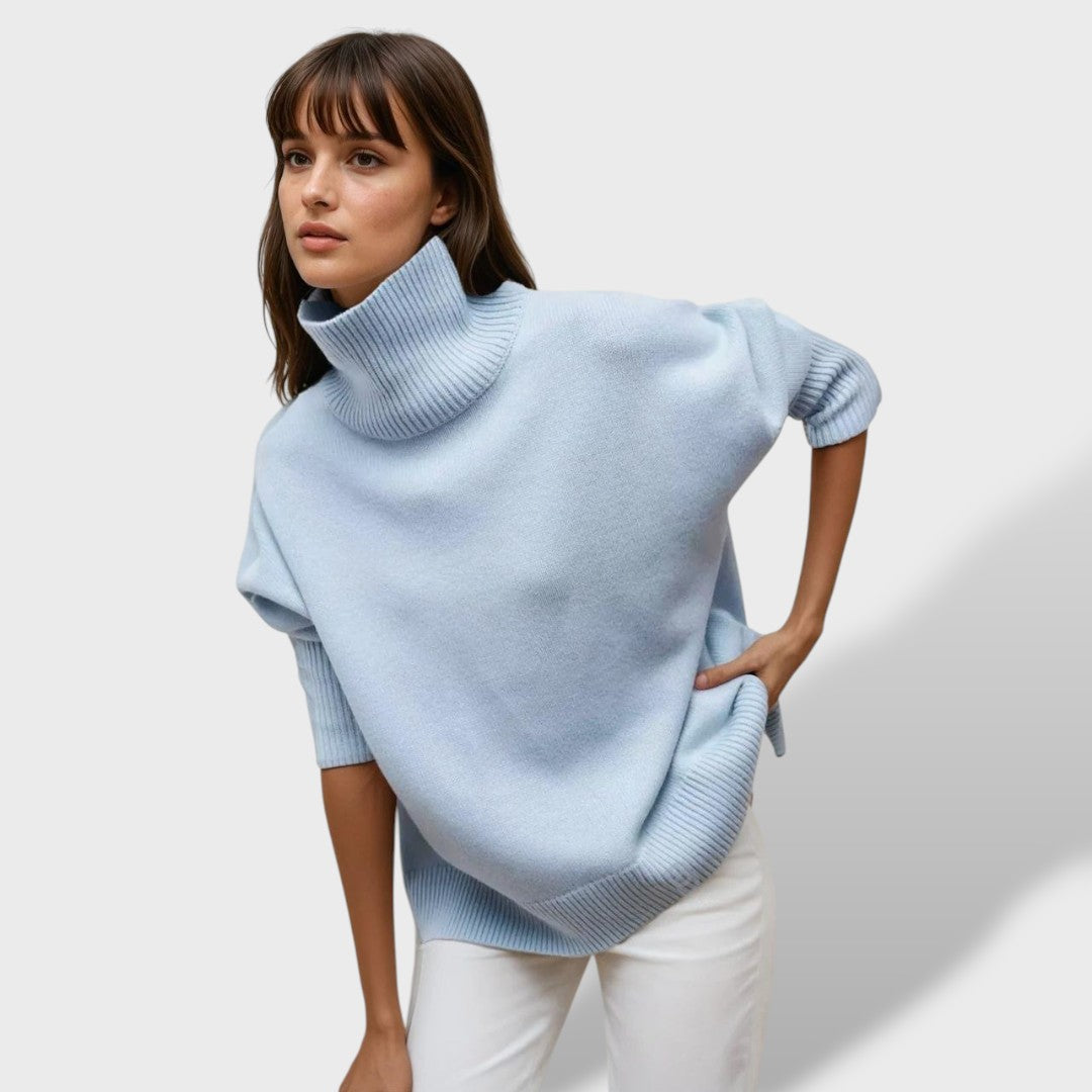 Dames Trui Coltrui – Zachte Basic Pullover met Lange Mouwen