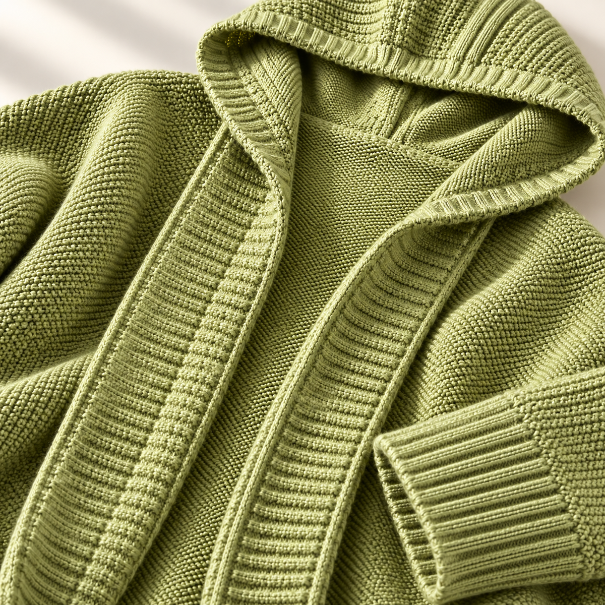 Dames Vest met Capuchon Grof Gebreid Longline Cardigan