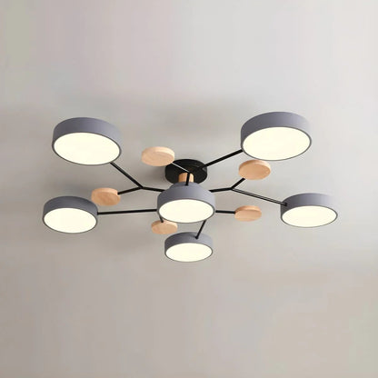 Ronde Plafondlamp IJzer met Acryl LED-lichtpunten
