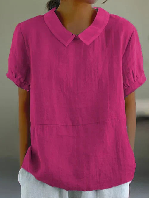 Avaya - Katoenen Blouse met Korte Mouwen