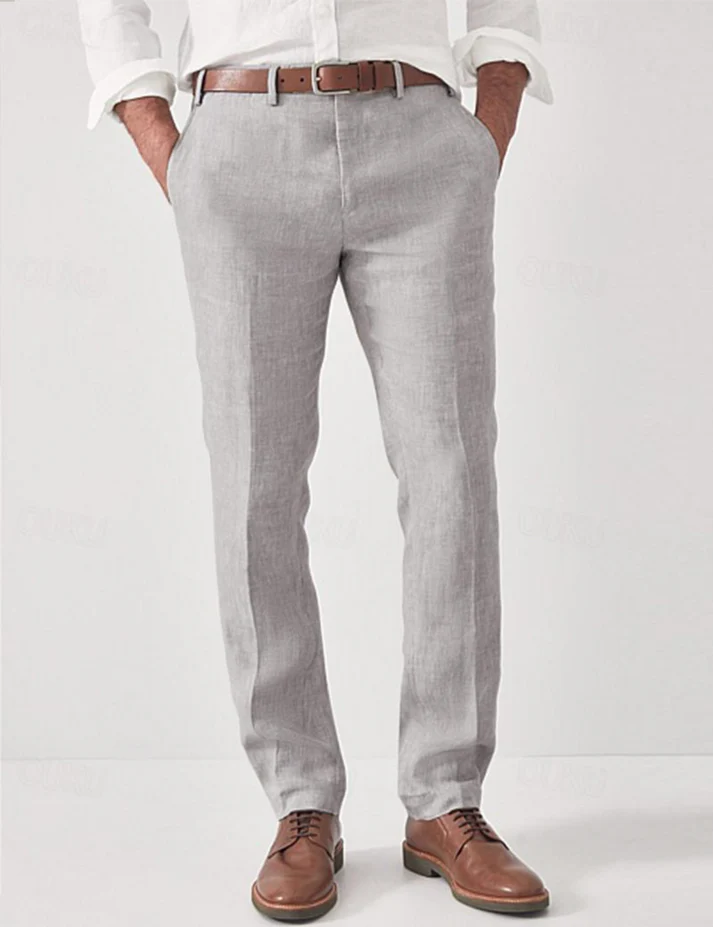 Heren Broek Ademend Zomer Model Rechte Pasvorm