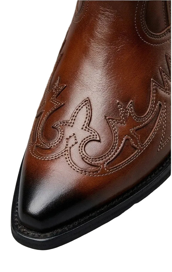 Unisex Cowboylaarzen Leer met Borduurwerk - Westernstijl