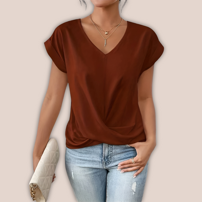 Luna - Casual Zomers Shirt met V-hals