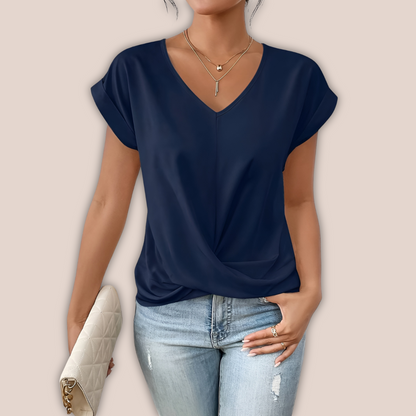 Luna - Casual Zomers Shirt met V-hals