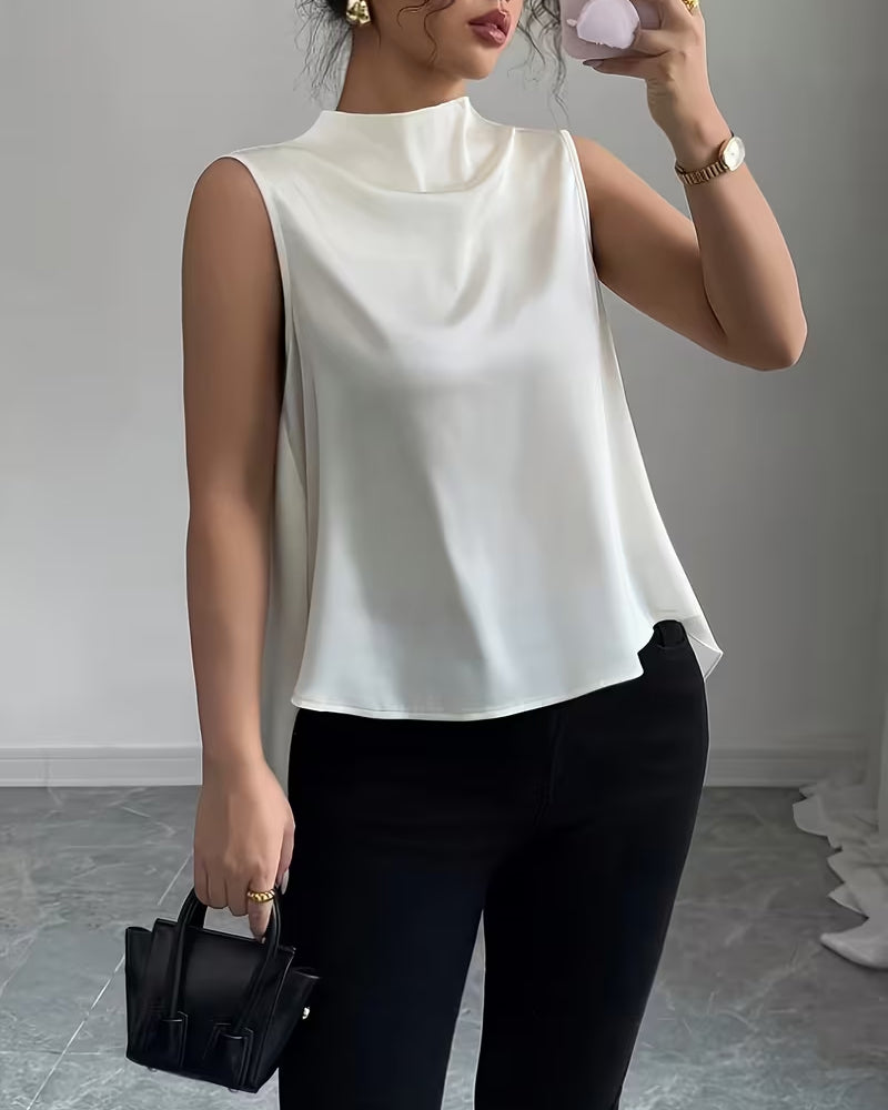 Dames Getailleerde Tank Top – Asymmetrisch V-Rug Design voor Casual Gebruik