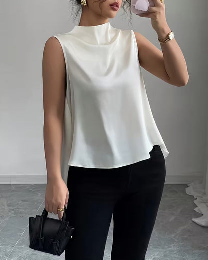 Dames Getailleerde Tank Top – Asymmetrisch V-Rug Design voor Casual Gebruik