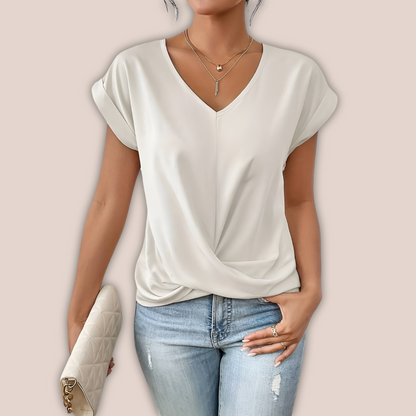 Luna - Casual Zomers Shirt met V-hals