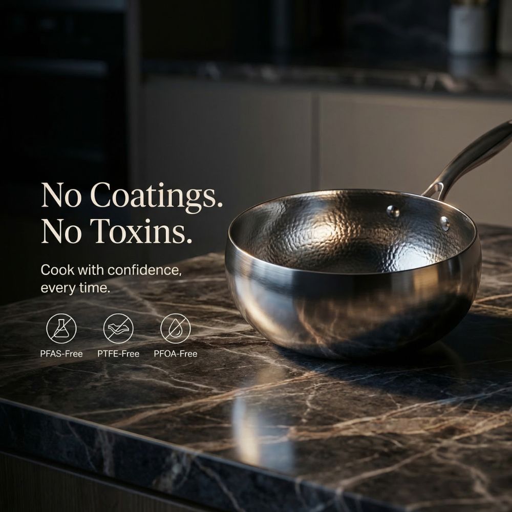 Titanium Kookpan met Antiaanbaklaag - Duurzaam Koken