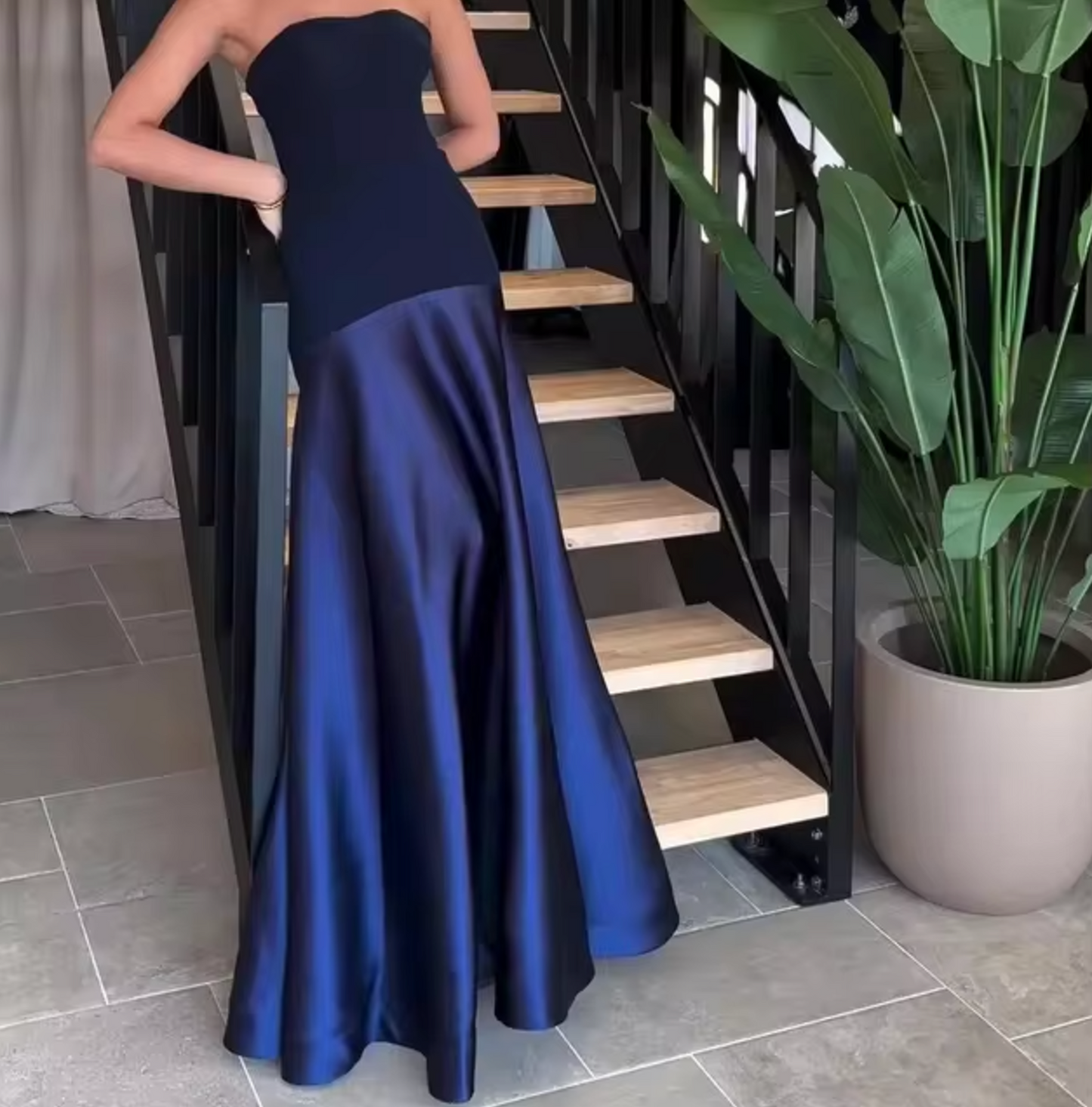 Charvi - Elegante Lange Strapless Jurk