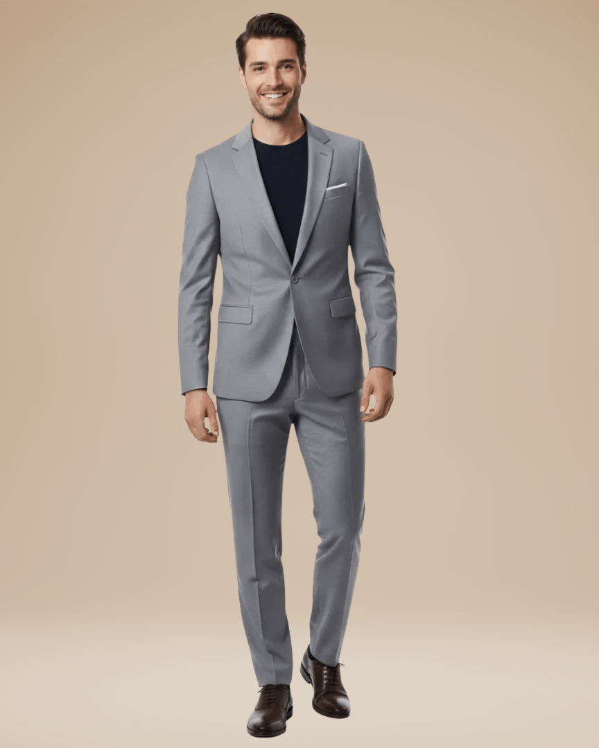 Heren Pak Twee Delen Stretch Stof Slim Fit