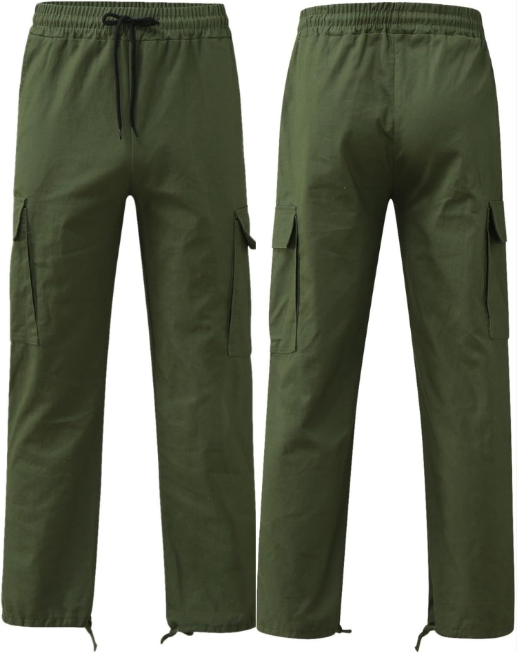 Heren Cargo Broek met Meerdere Zakken en Verstelbare Taille