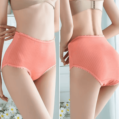 Lara - Licht Corrigerende High Waist Onderbroek in Geribde Stof voor Dames