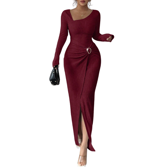 Dames Getailleerde Jurk – Geschikt voor Casual en Dagelijks Gebruik, Met Twisted Detail