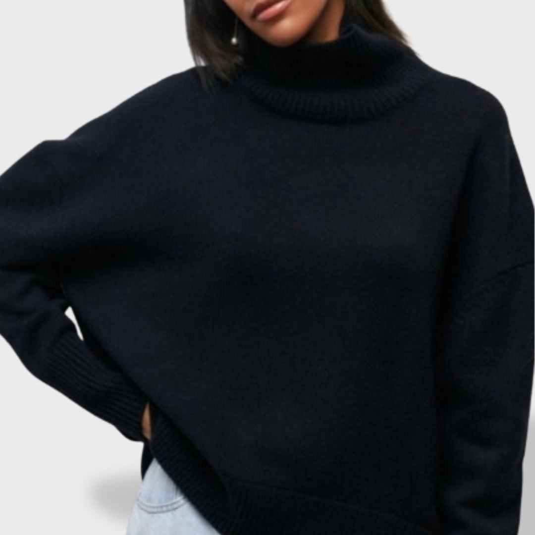 Dames Trui Coltrui – Zachte Basic Pullover met Lange Mouwen