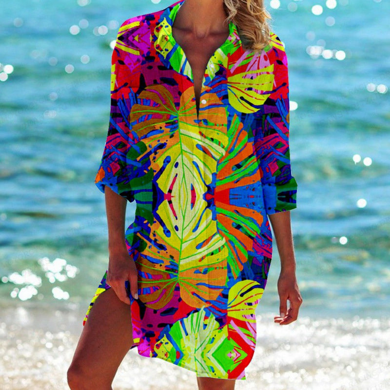 Aleah - Tropische Print Zomerjurk