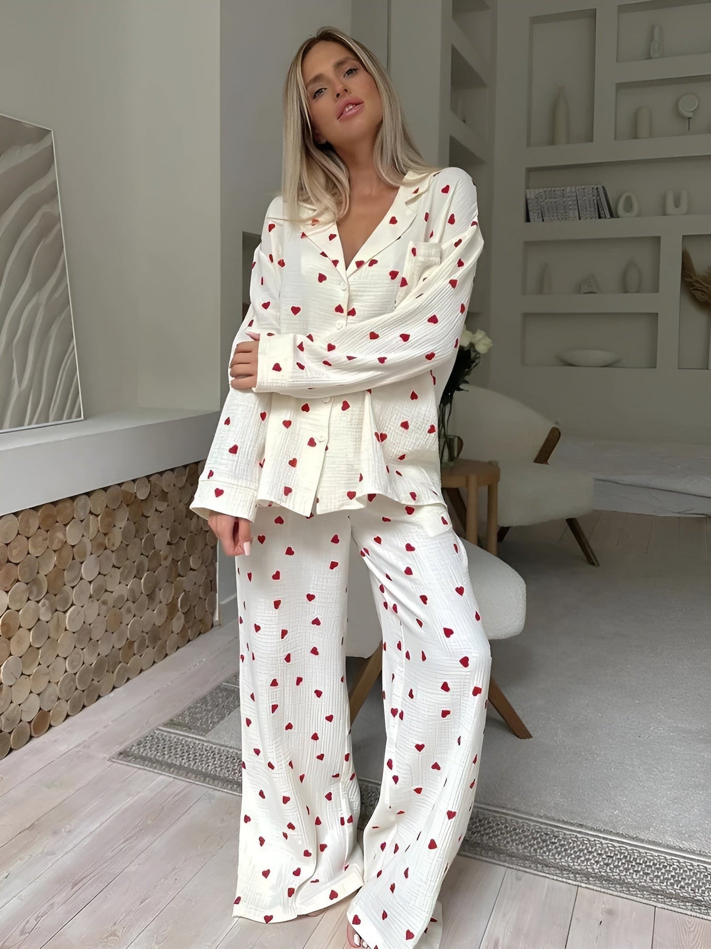 Giselle - Pyjama Set met Hartmotief