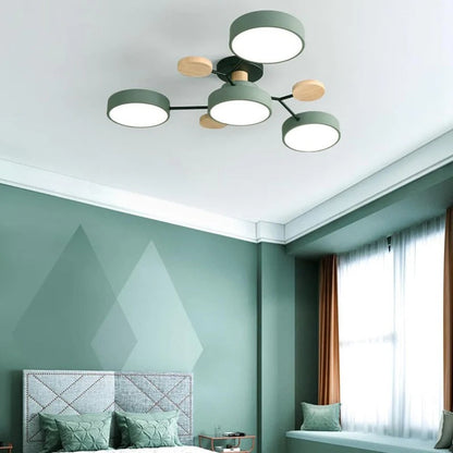 Ronde Plafondlamp IJzer met Acryl LED-lichtpunten