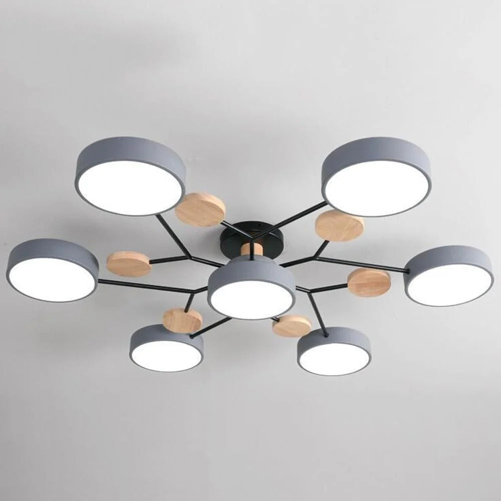 Ronde Plafondlamp IJzer met Acryl LED-lichtpunten