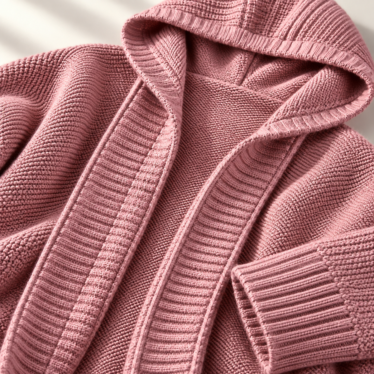 Dames Vest met Capuchon Grof Gebreid Longline Cardigan