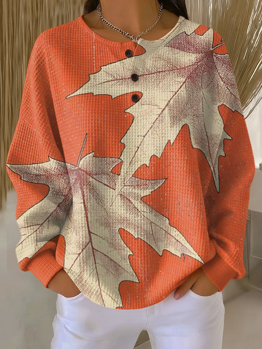 Dames Trui Wafelstructuur – Warme Gebreide Pullover