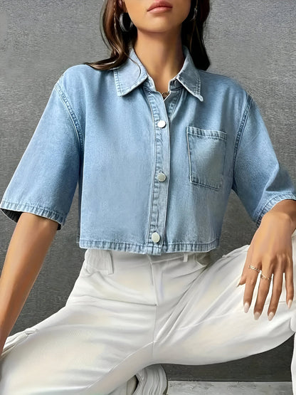 Alison - Lichtblauw Denim Overhemd