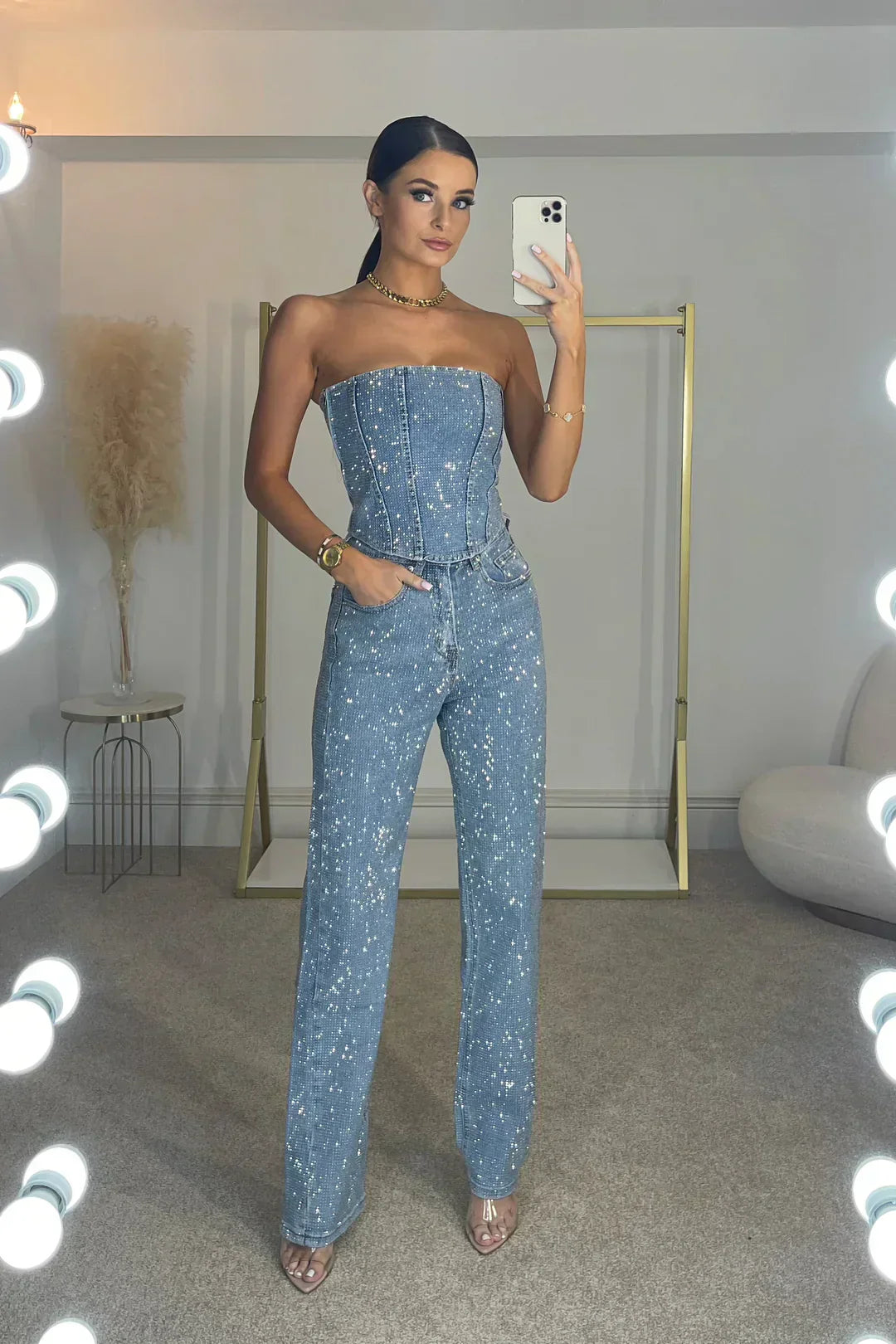 Lieve - Elegante Strapless Jumpsuit