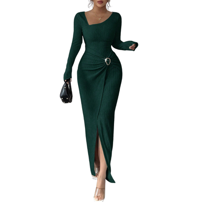 Dames Getailleerde Jurk – Geschikt voor Casual en Dagelijks Gebruik, Met Twisted Detail