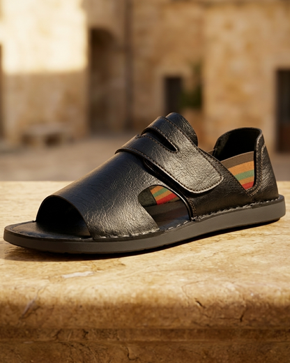 Heren Orthopedische Sandalen Leer met Open Neus