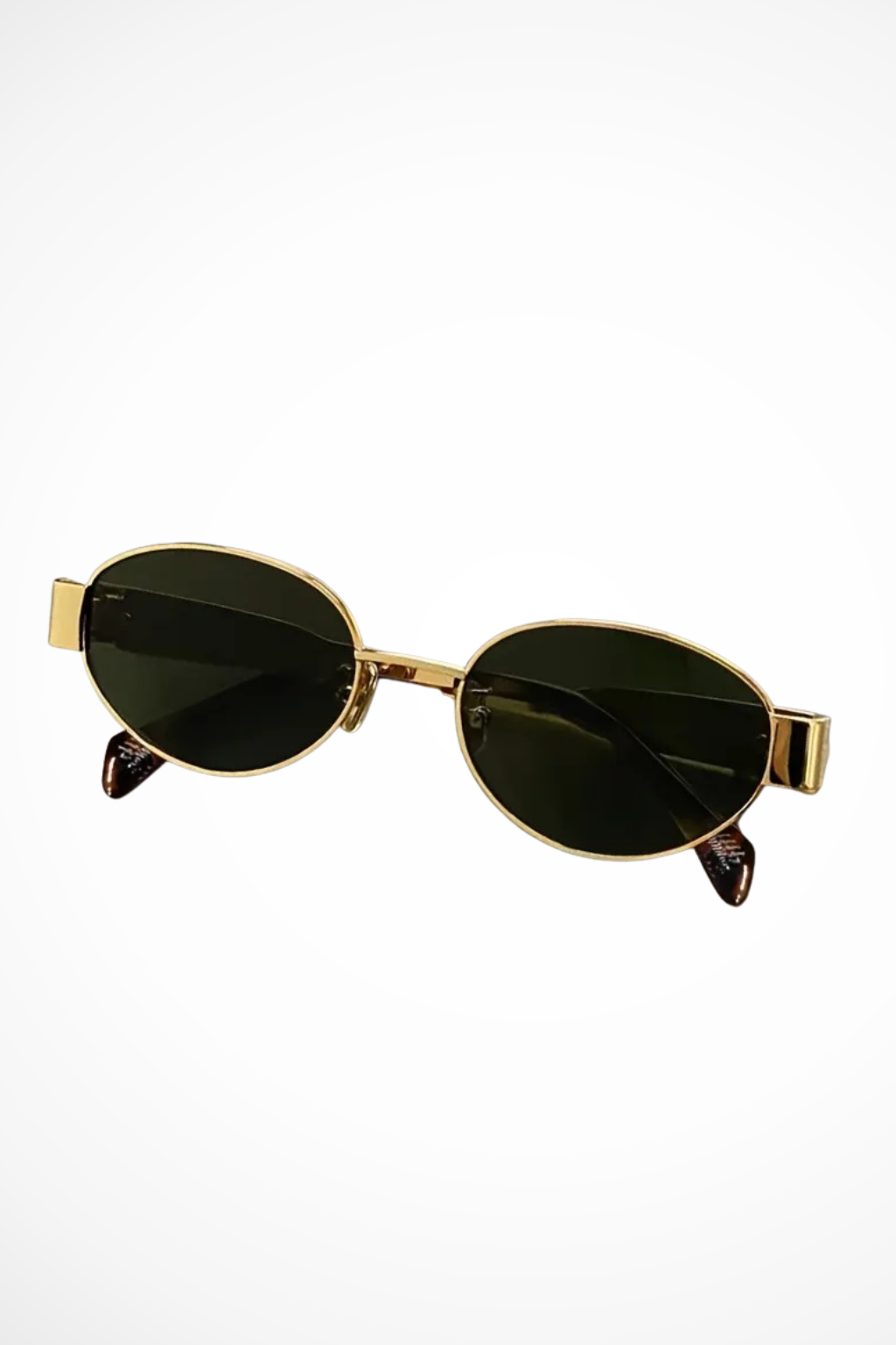 Dames Zonnebril Ovaal Metalen Frame – Getinte Glazen