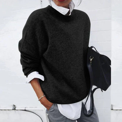 Dames Gebreide Trui – Zachte Basic, Casual Herfst/Winter
