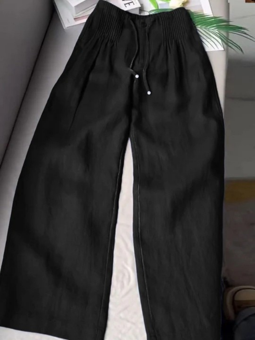 Dames Wide-Leg Broek High-Waist met Tunnelband