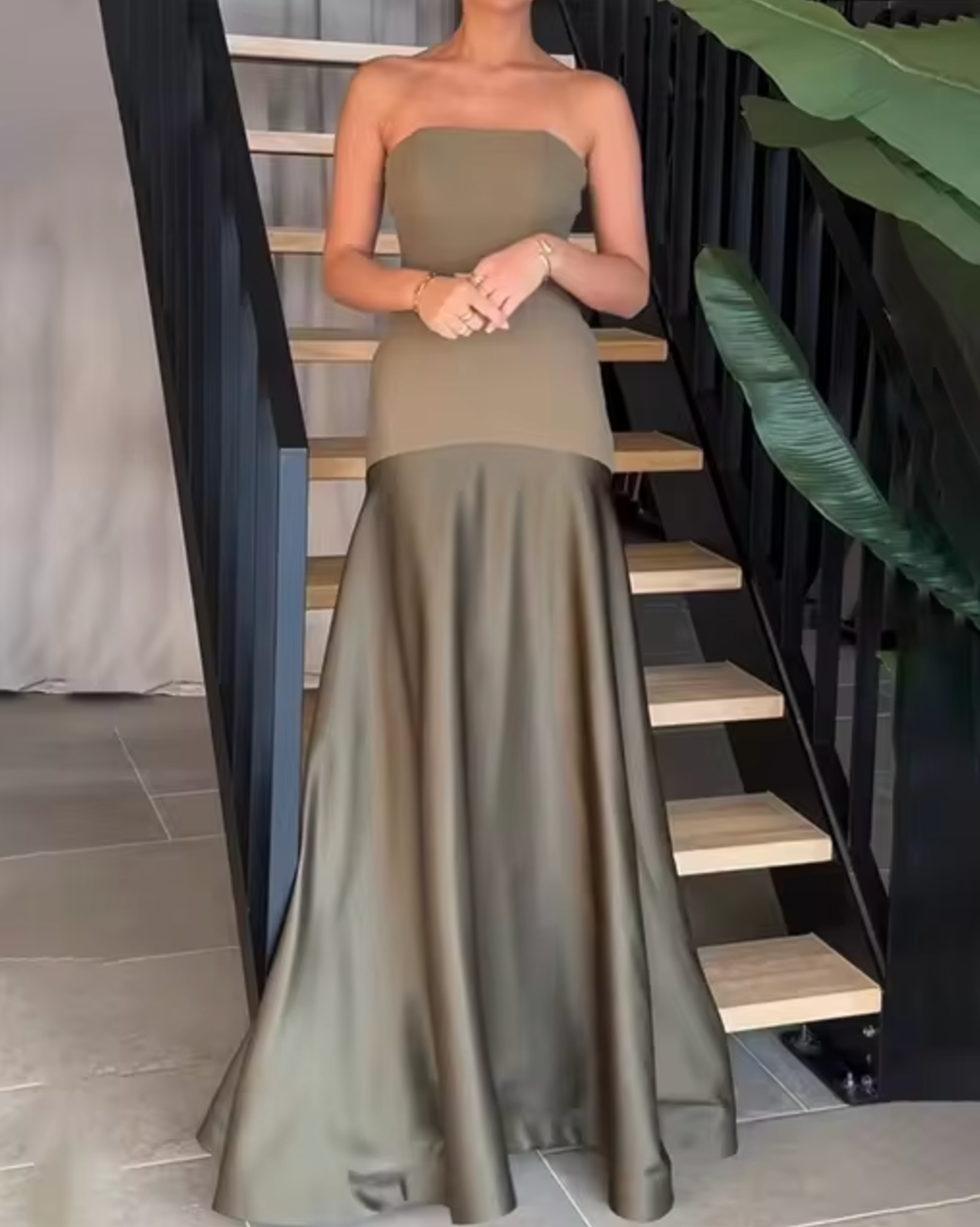 Charvi - Elegante Lange Strapless Jurk