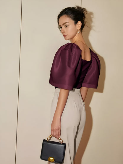 Bonnie - Slanke Blouse met Vierkante Hals