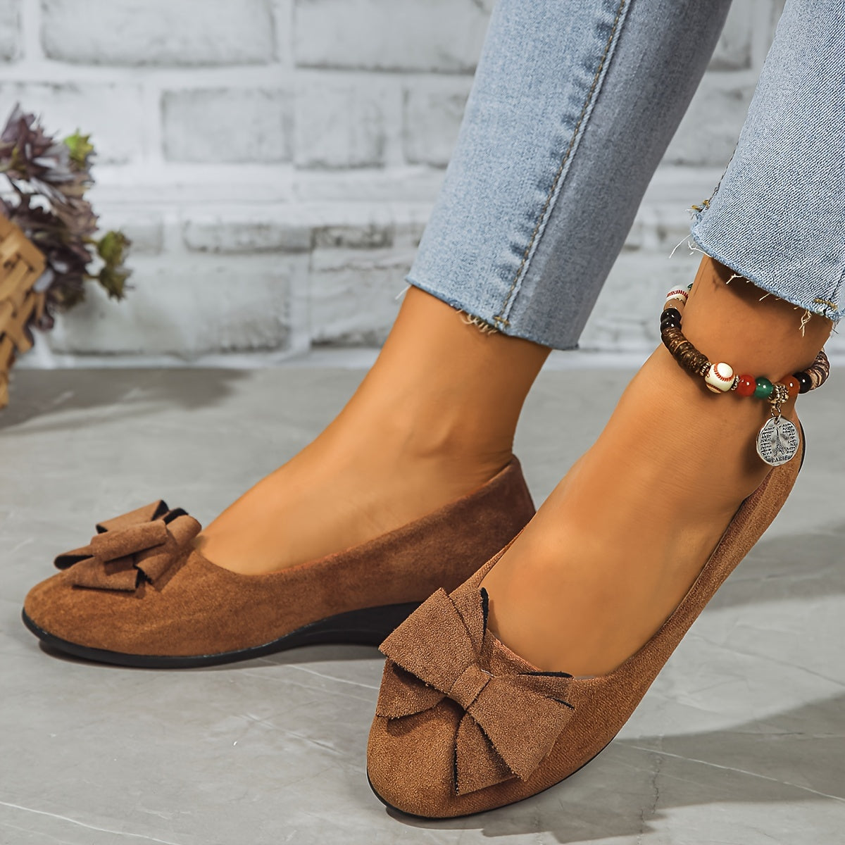 Dames Orthopedische Platte Schoenen met Strikdetail