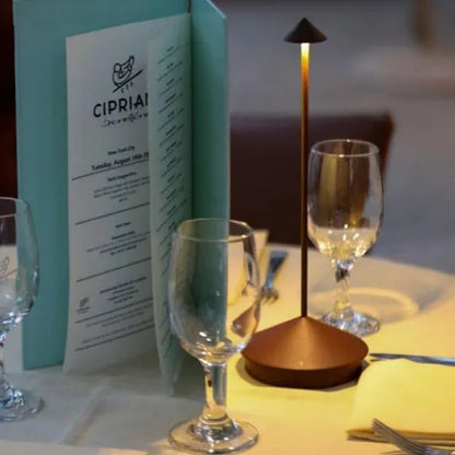 Draadloze LED Tafellamp Oplaadbaar Dimbaar Wit en Goud