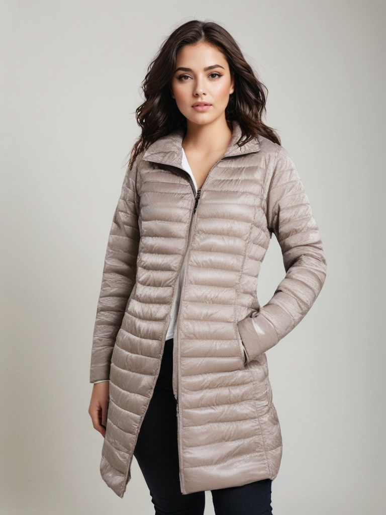 Dames Lange Pufferjas met Capuchon – Zwart, Waterafstotend, Ideaal voor Koude Dagen en Casual Outfits