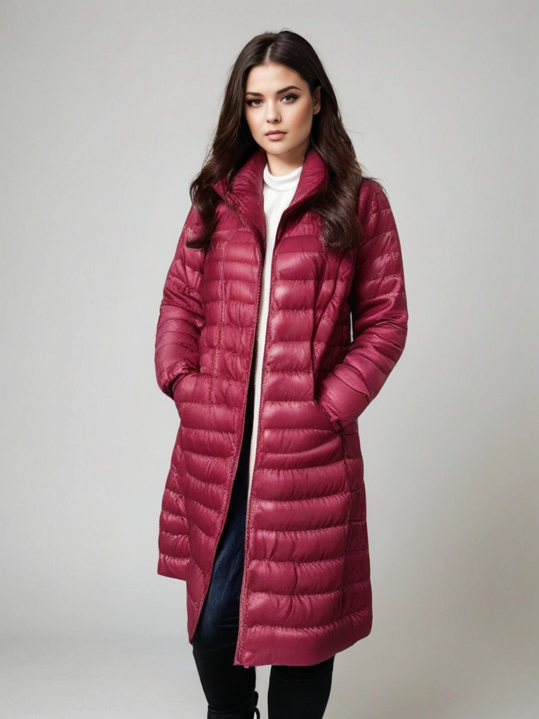 Dames Lange Pufferjas met Capuchon – Zwart, Waterafstotend, Ideaal voor Koude Dagen en Casual Outfits