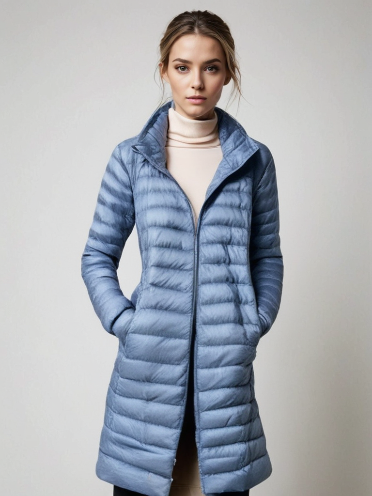 Dames Lange Pufferjas met Capuchon – Zwart, Waterafstotend, Ideaal voor Koude Dagen en Casual Outfits