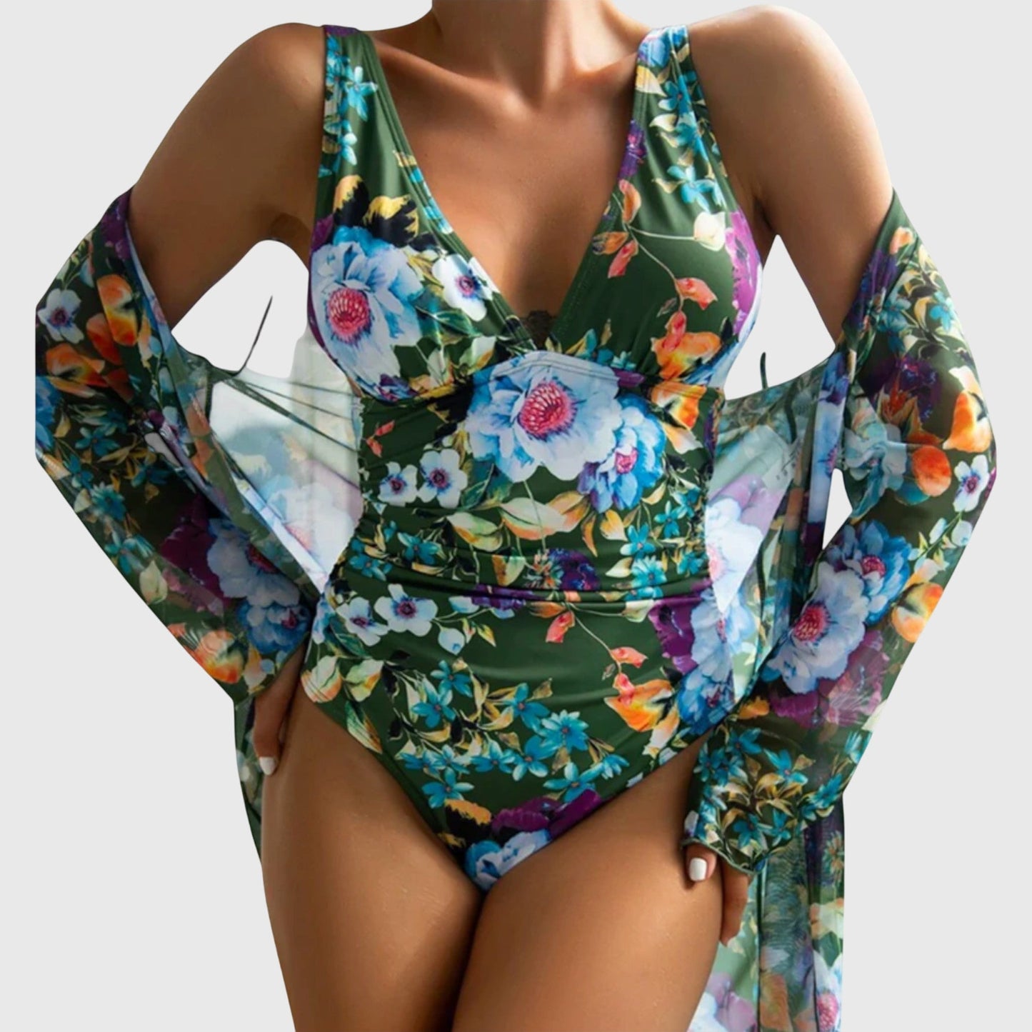 Dames High-Waisted Bikini Set – Geschikt voor Zomer, Met Verstelbare Bandjes en Snelle Droogtijd