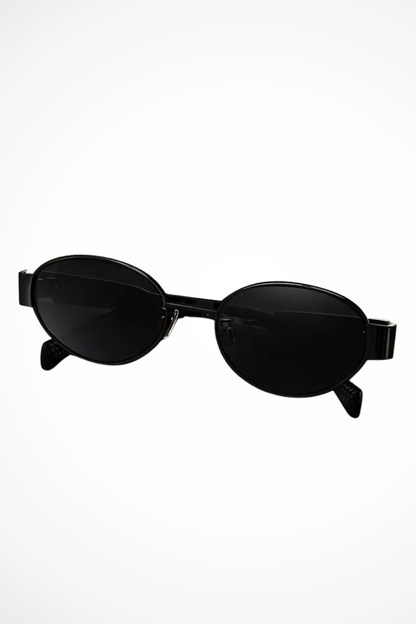 Dames Zonnebril Ovaal Metalen Frame – Getinte Glazen