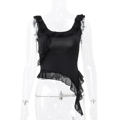 Liora - Ruffled Spaghetti Top