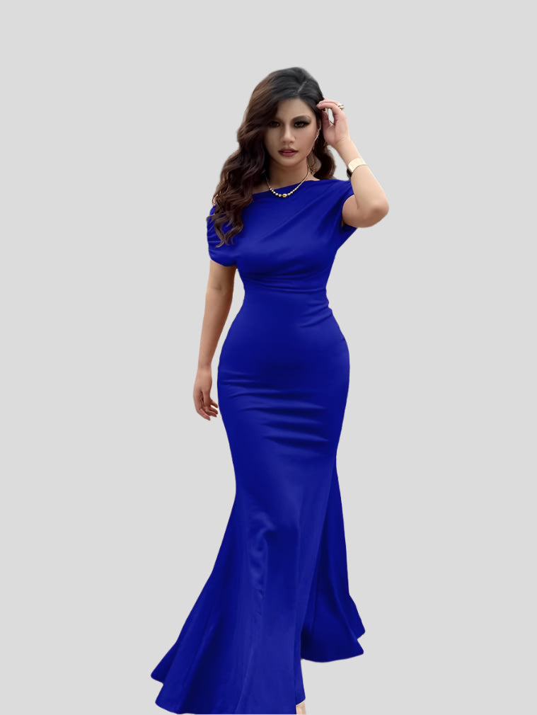 Elin - Off-Shoulder Lange Jurk met Volants