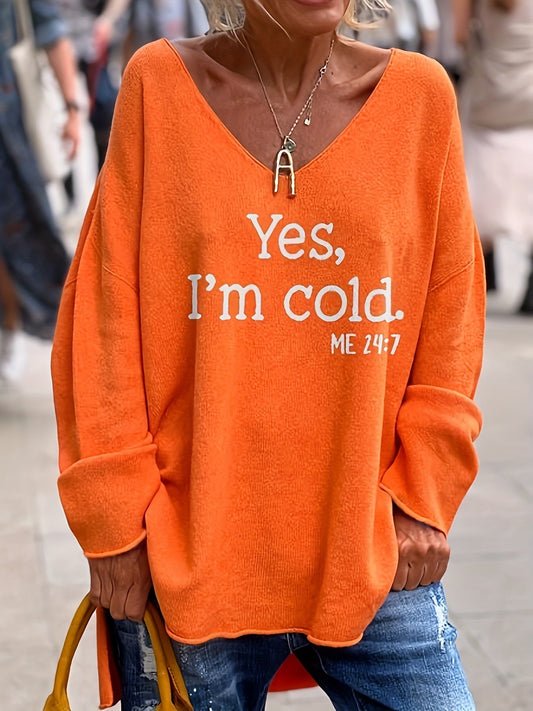 Dames Oversized V-hals Hoodie – Casual trui met capuchon voor dagelijks gebruik