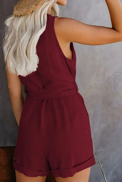 Nina - Stijlvolle Korte Jumpsuit met Zakken