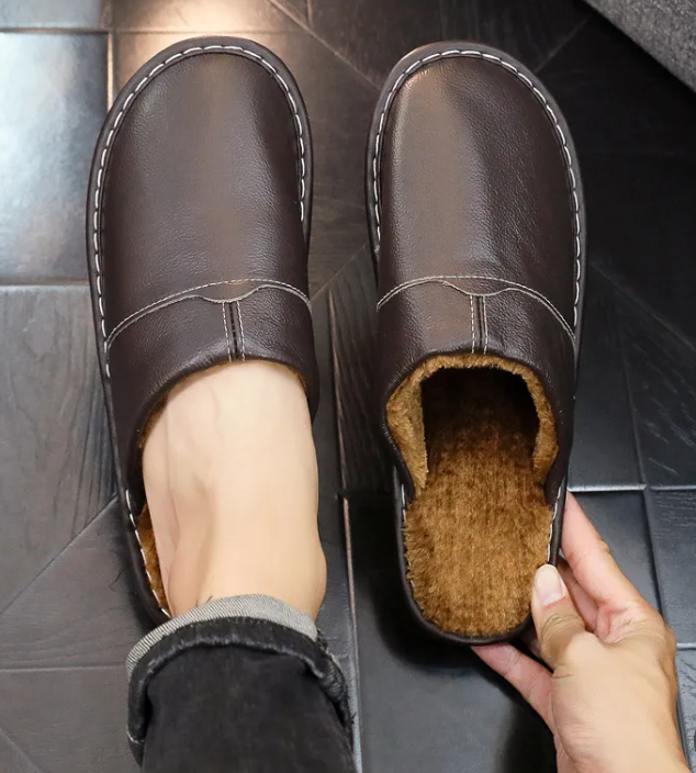 Warme gevoerde dames pantoffels met antislip zool voor thuiscomfort