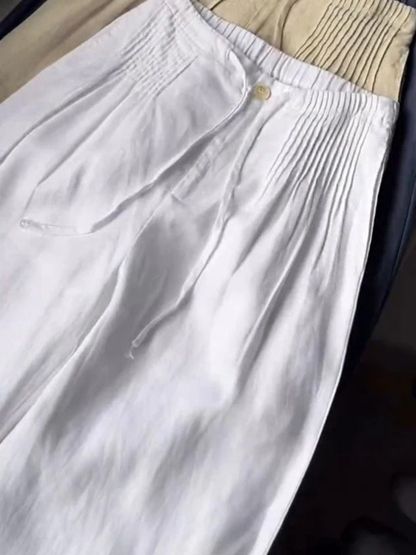 Dames Wide-Leg Broek High-Waist met Tunnelband