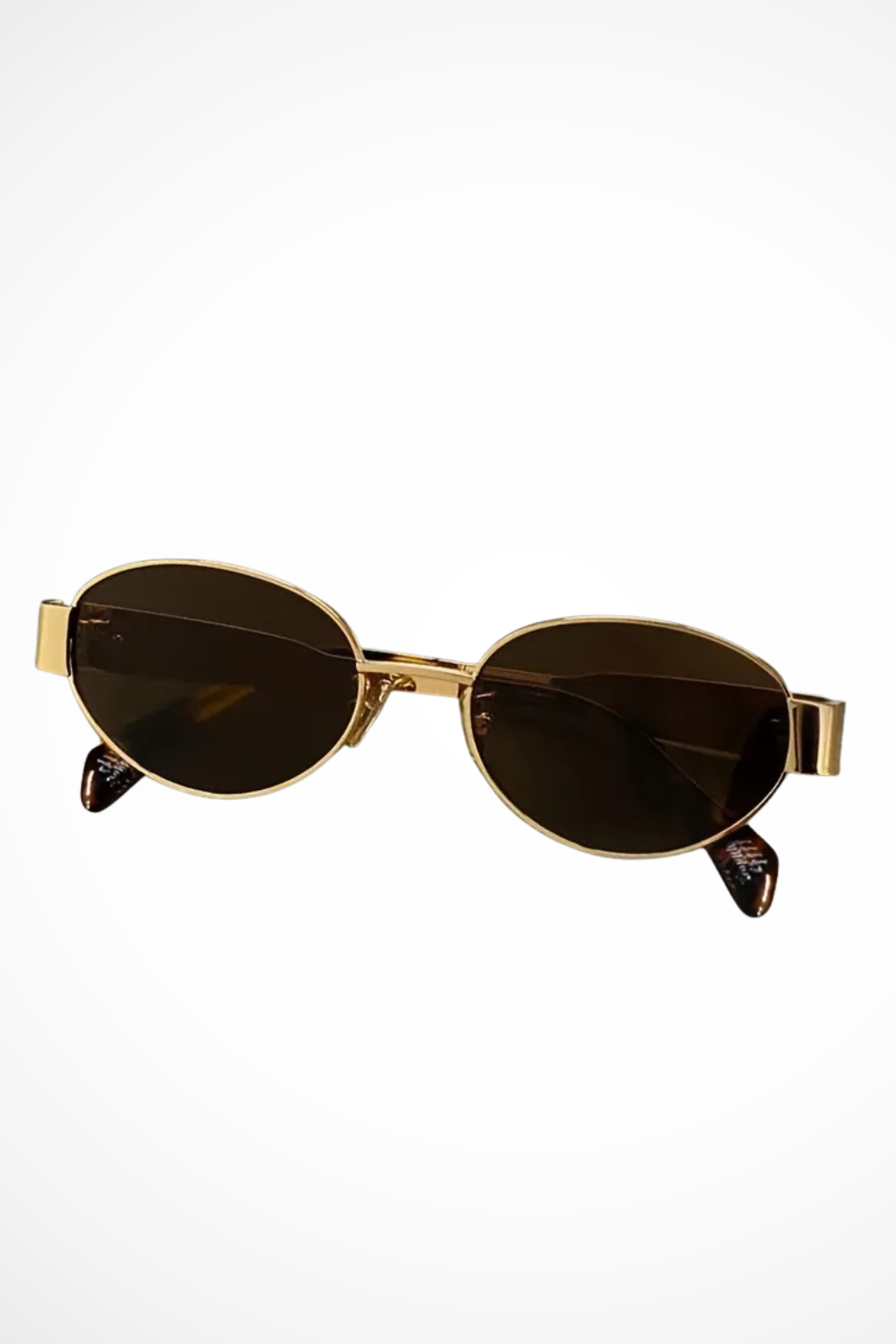 Dames Zonnebril Ovaal Metalen Frame – Getinte Glazen